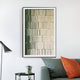 Linara Green & Ivory Stripe Relief 3D Wall Art
