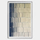 Linara Navy Blue & Ivory Stripe Relief 3D Wall Art