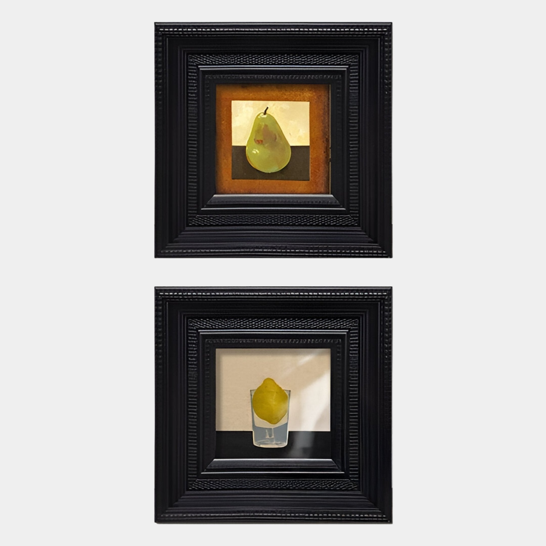 Artelis 2-Set Pear & Lemon Still Life Framed Wall Art
