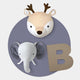 Animora Deer & Elephant Kids Plush 3D Wall Art