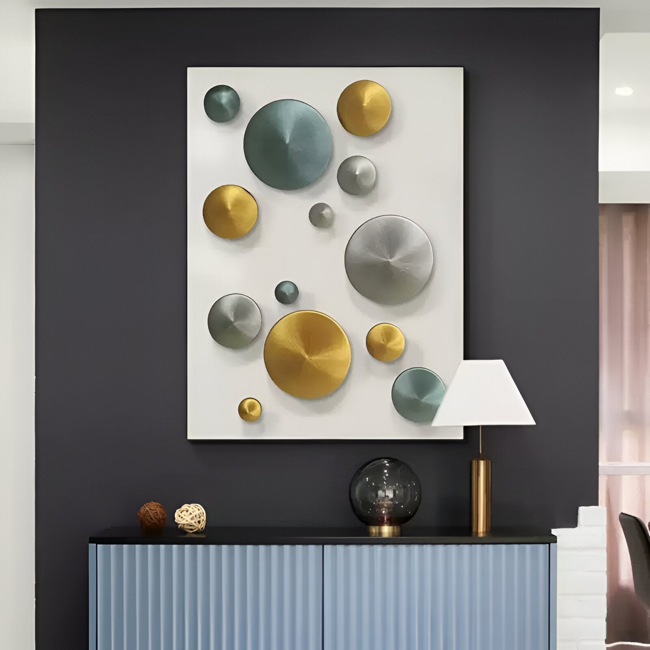 Orbienta II Multi-Tone Disc Cluster 3D Wall Art
