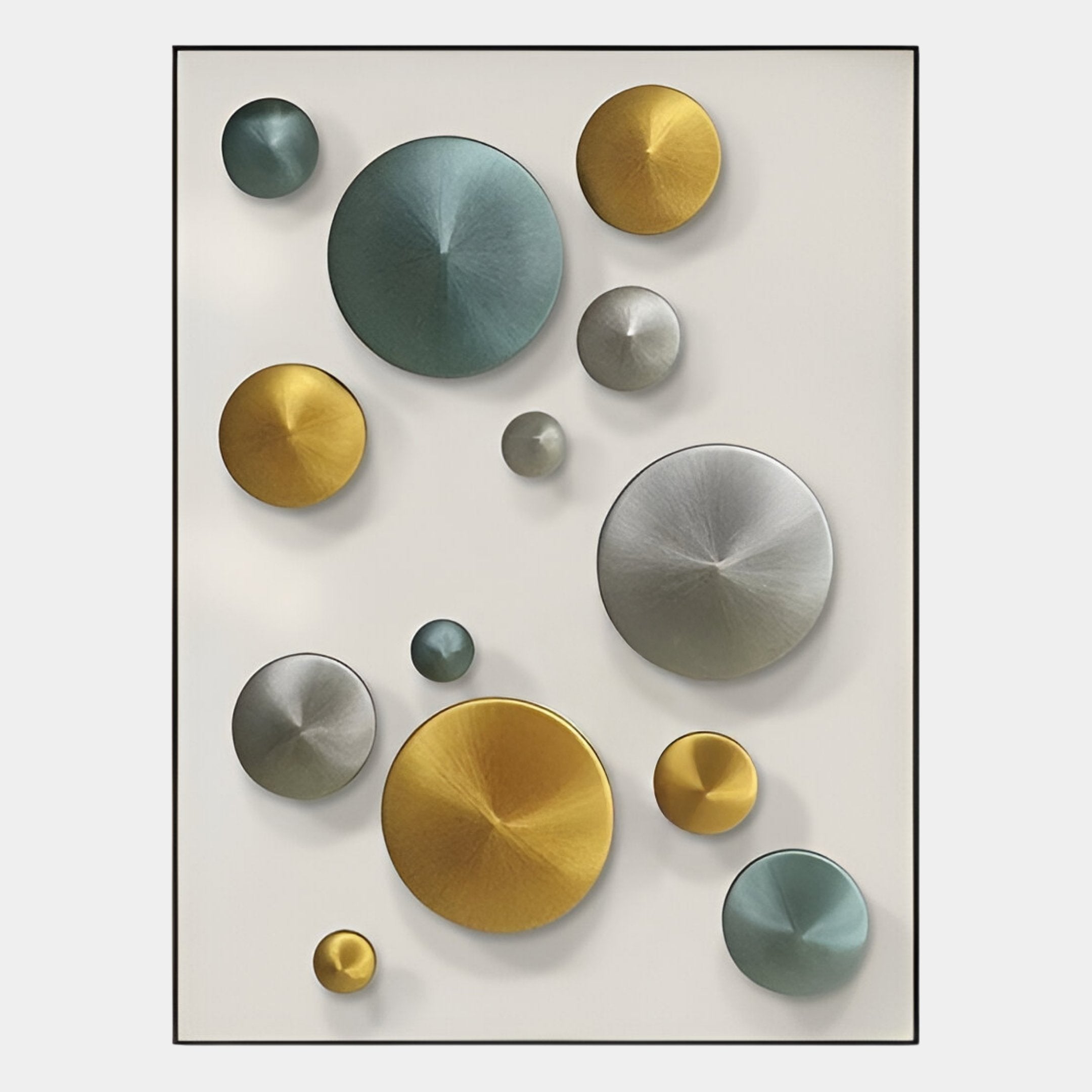 Orbienta II Multi-Tone Disc Cluster 3D Wall Art