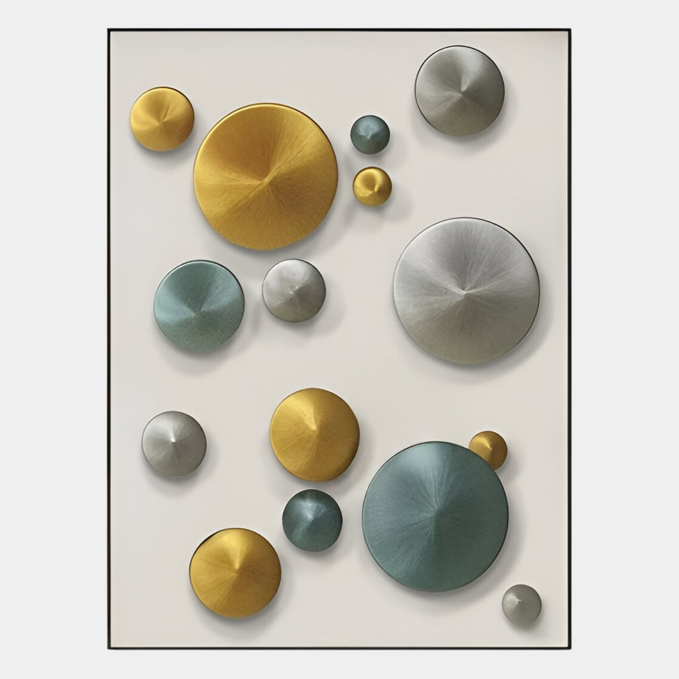 Orbienta III Multi-Tone Disc Cluster 3D Wall Art