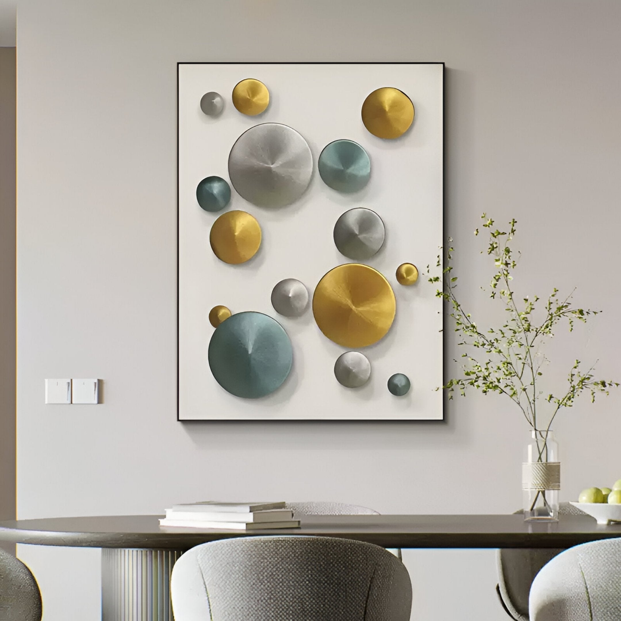 Orbienta IV Multi-Tone Disc Cluster 3D Wall Art