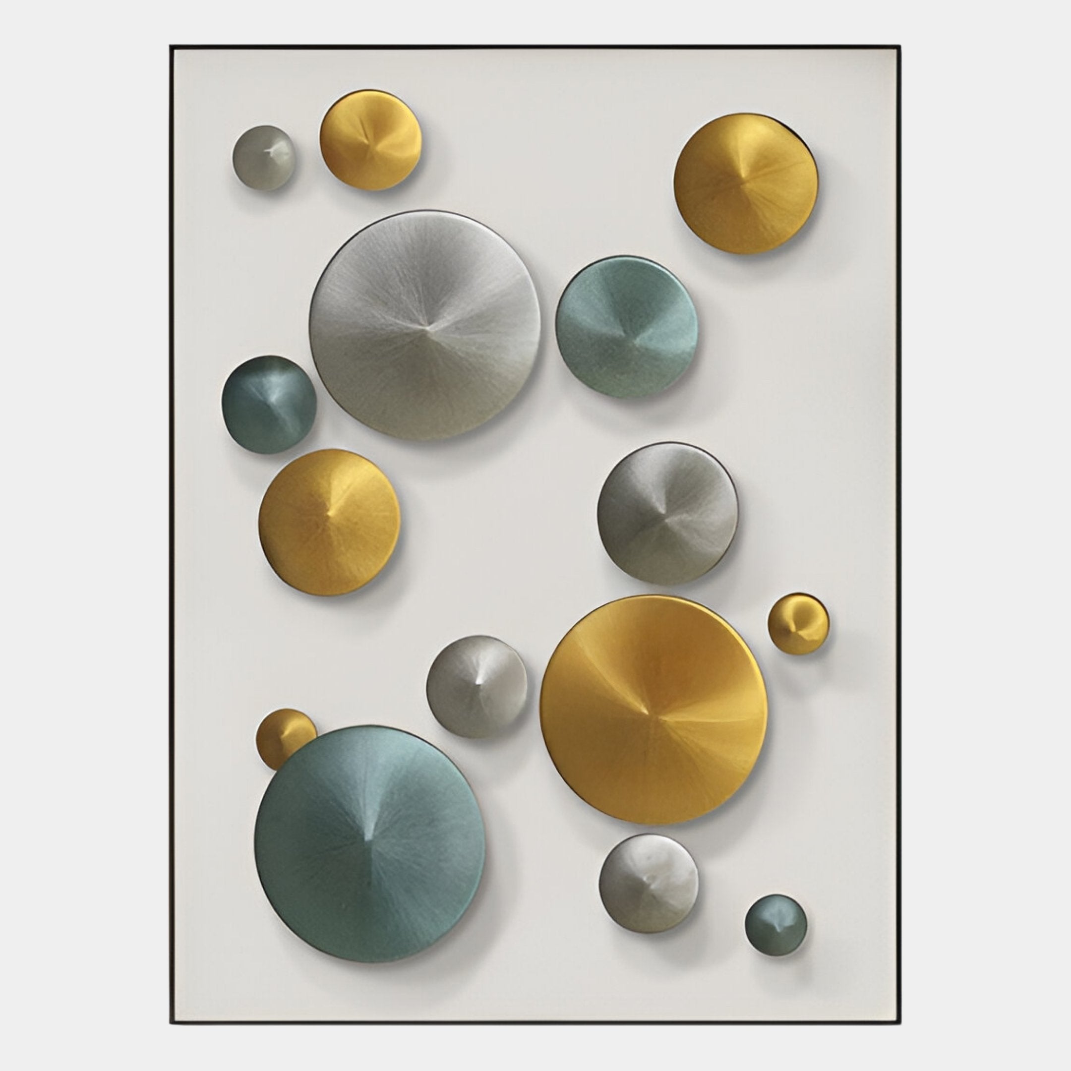 Orbienta IV Multi-Tone Disc Cluster 3D Wall Art