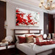 Hanabira I Red & White Blossom 3D Button Wall Art
