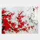 Hanabira I Red & White Blossom 3D Button Wall Art