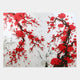 Hanabira II Red & White Blossom 3D Button Wall Art