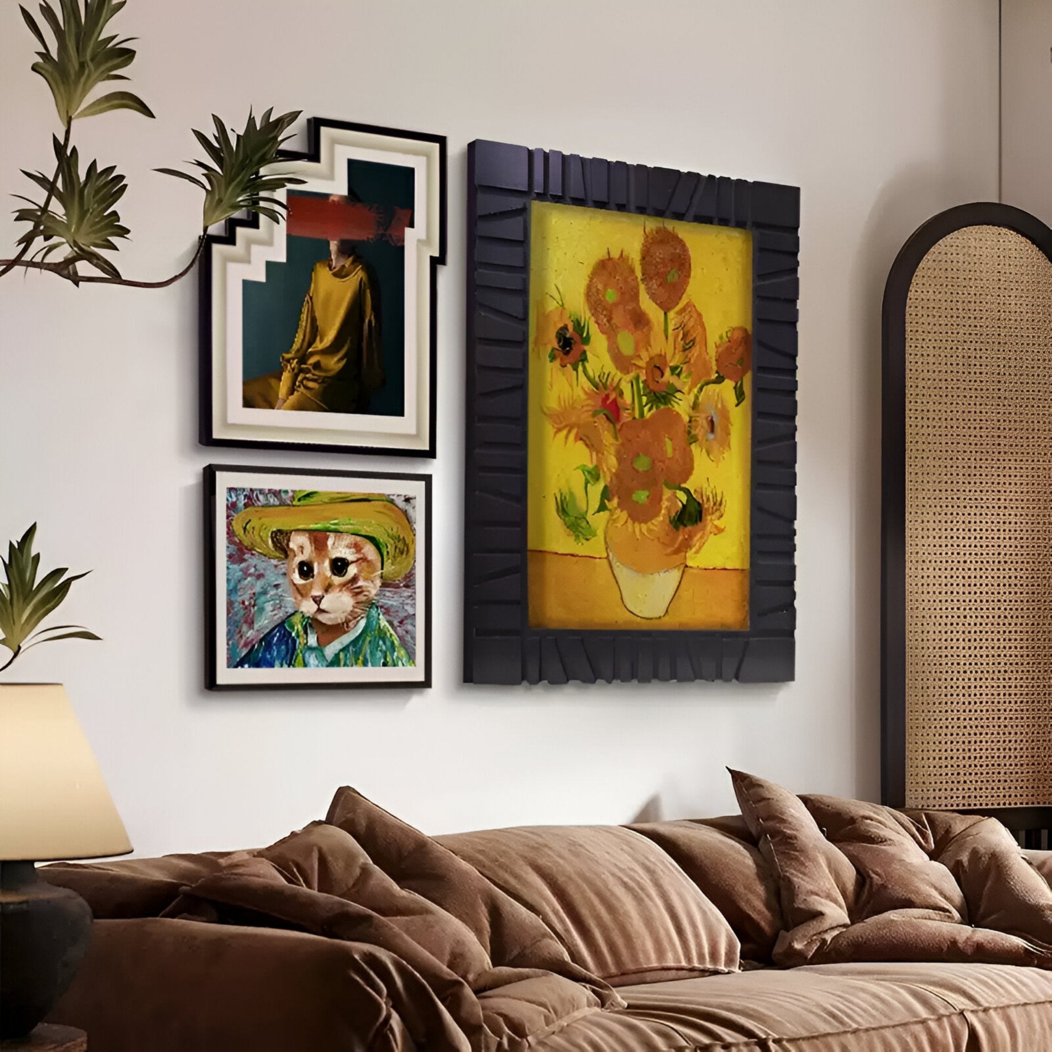 Fantoria 3-Set Abstract Portrait Oil Canvas Wall Art