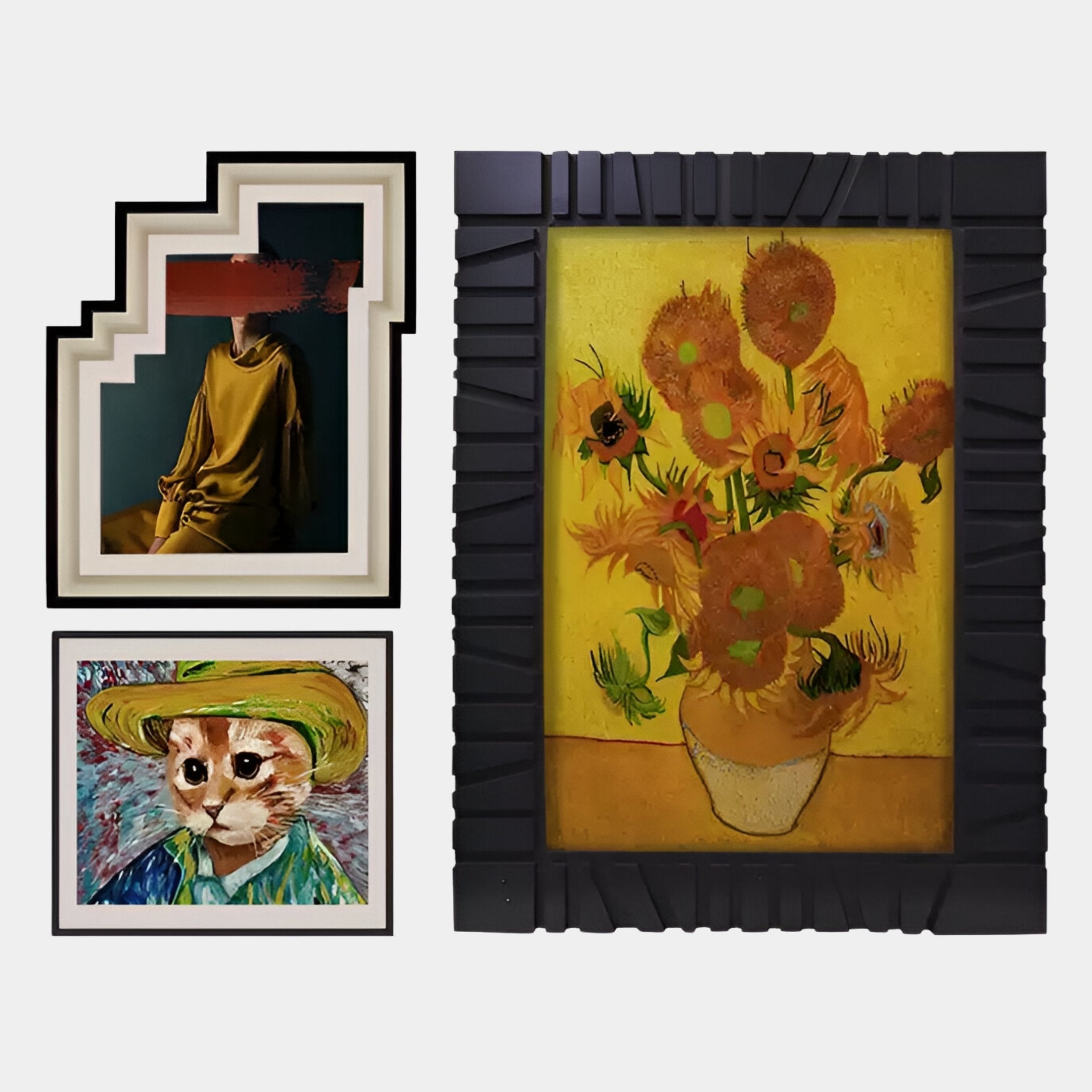 Fantoria 3-Set Abstract Portrait Oil Canvas Wall Art