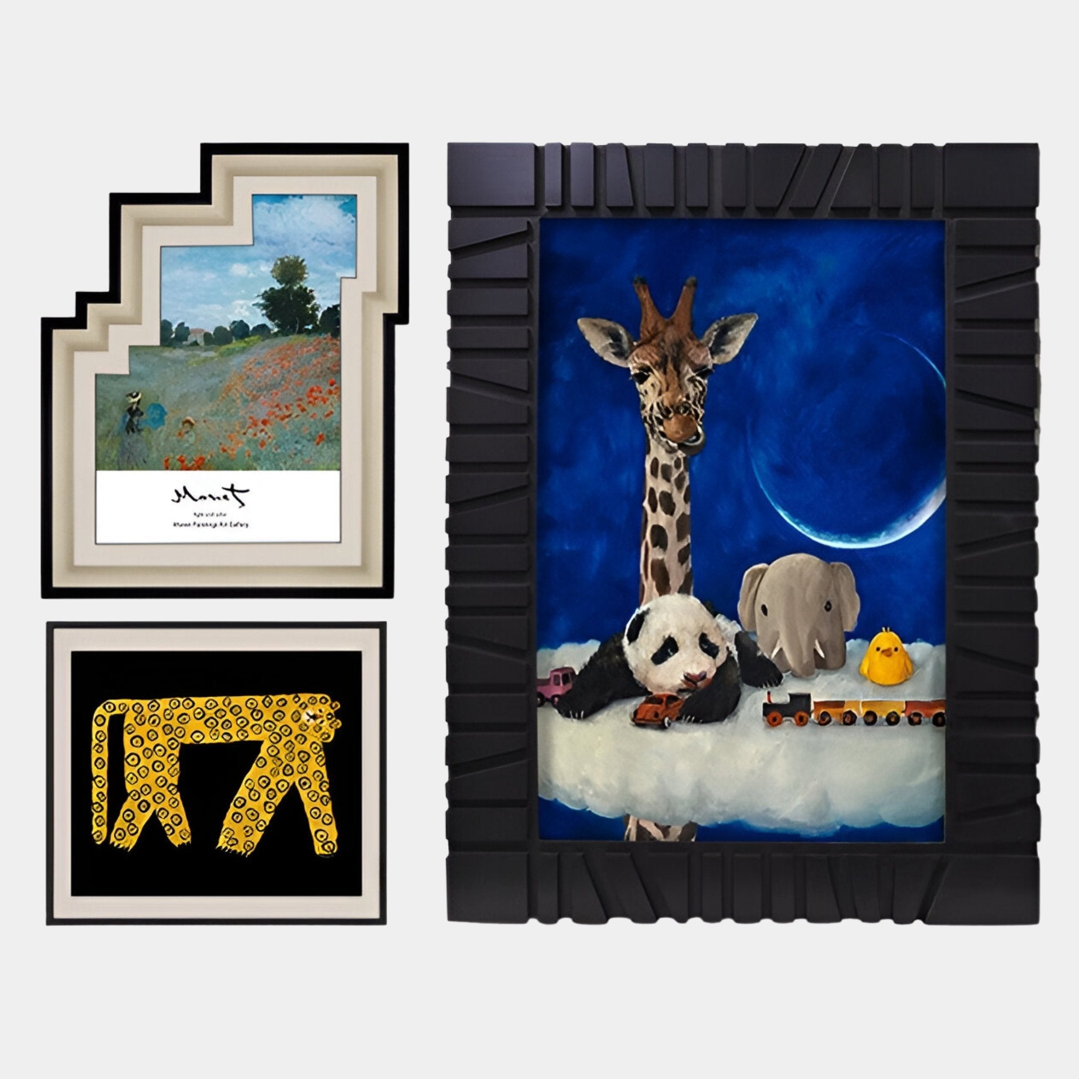 Fantoria 3-Set Animal Fantasy Oil Canvas Wall Art