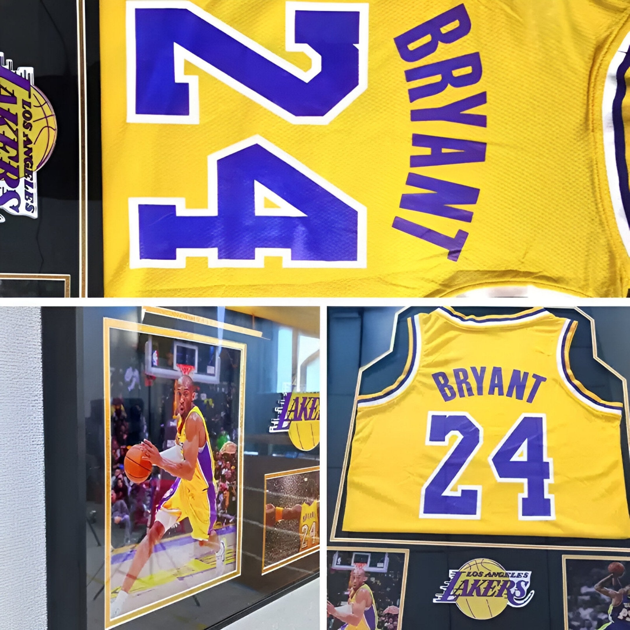 Legends Kobe Bryant #24 Lakers Jersey Framed Wall Art