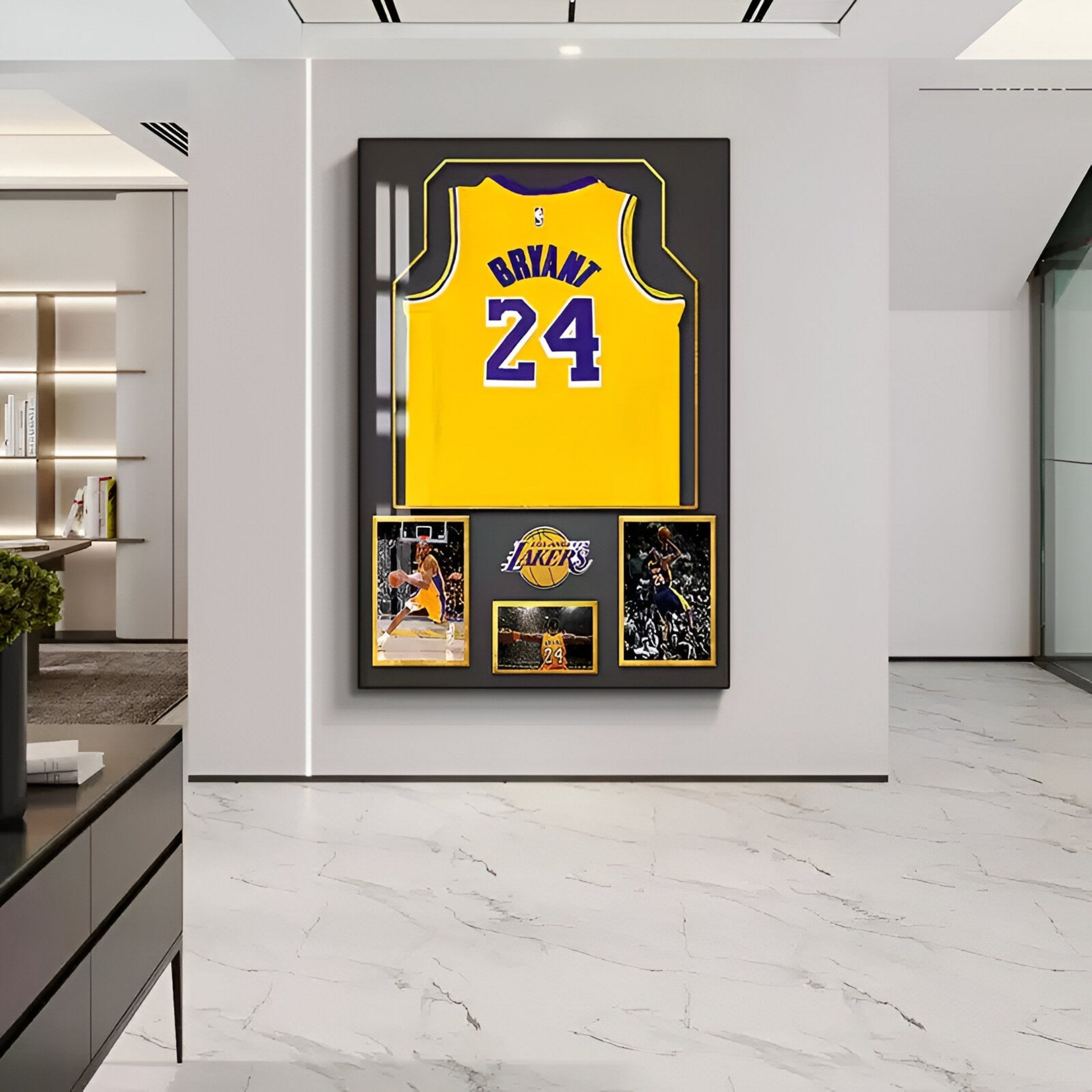 Legends Kobe Bryant #24 Lakers Jersey Framed Wall Art