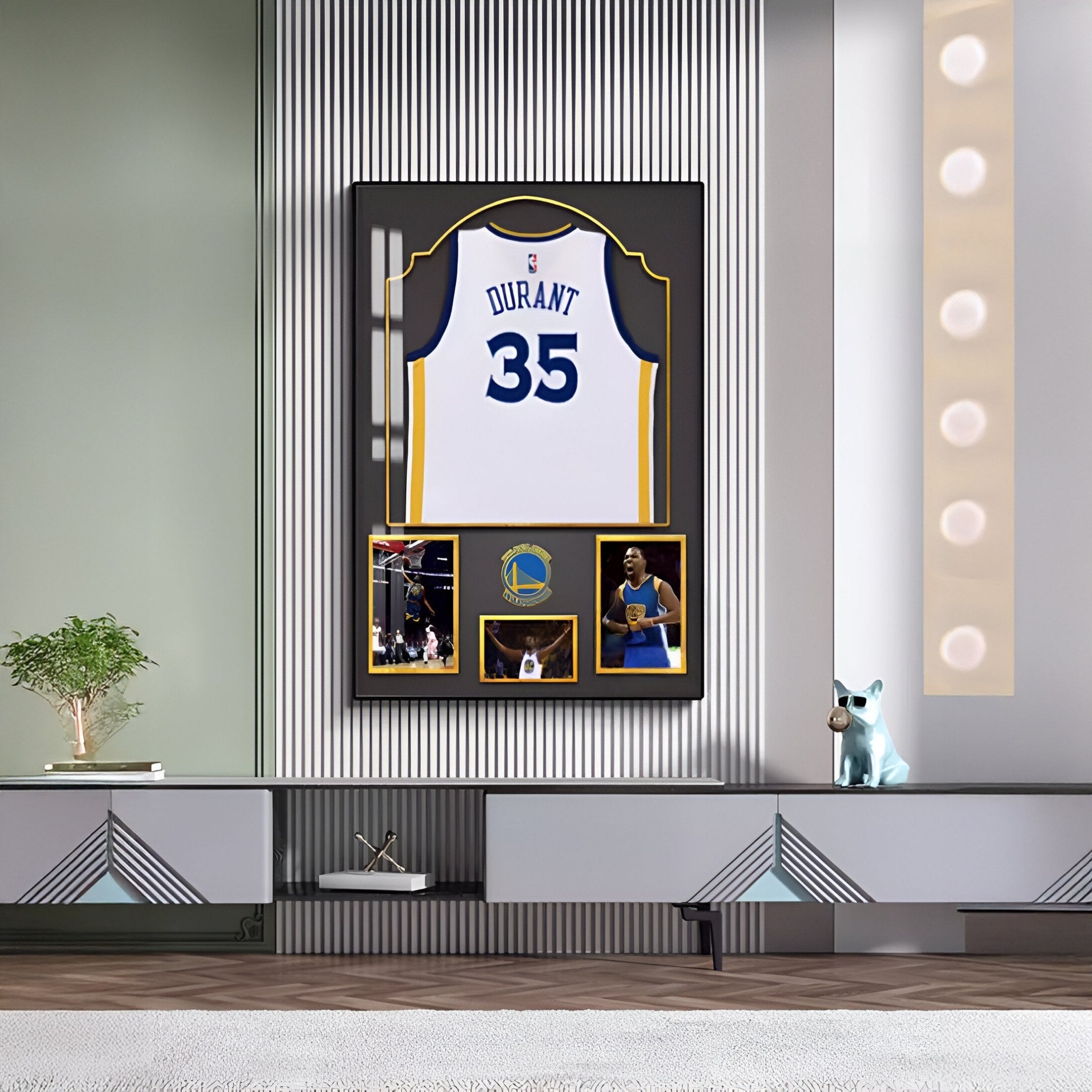 Legends Kevin Durant #35 Warriors Jersey Framed Wall Art
