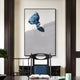 Avalora II Blue Crest Abstract Geometric 3D Wall Art