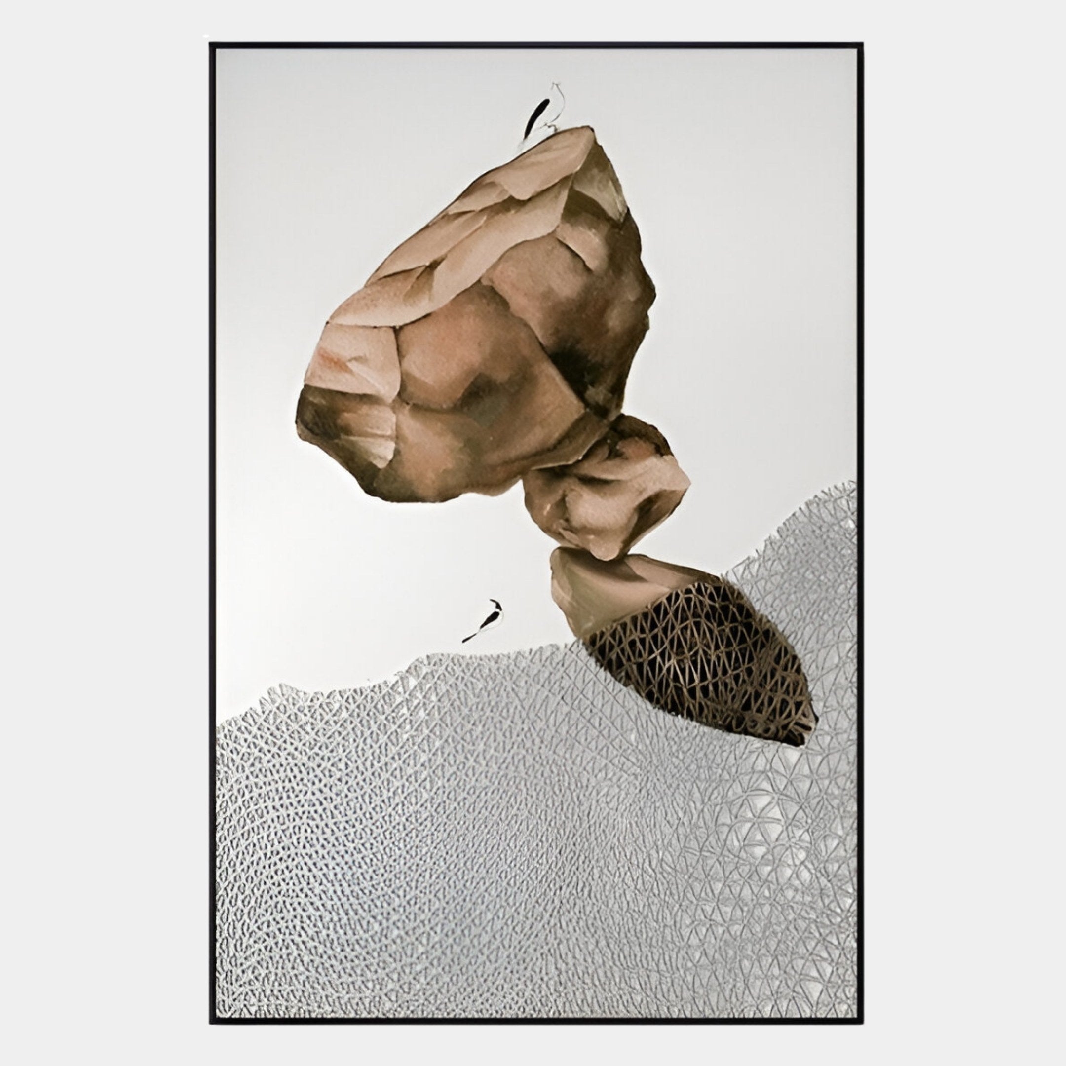 Avalora I Earth Crest Abstract Geometric 3D Wall Art