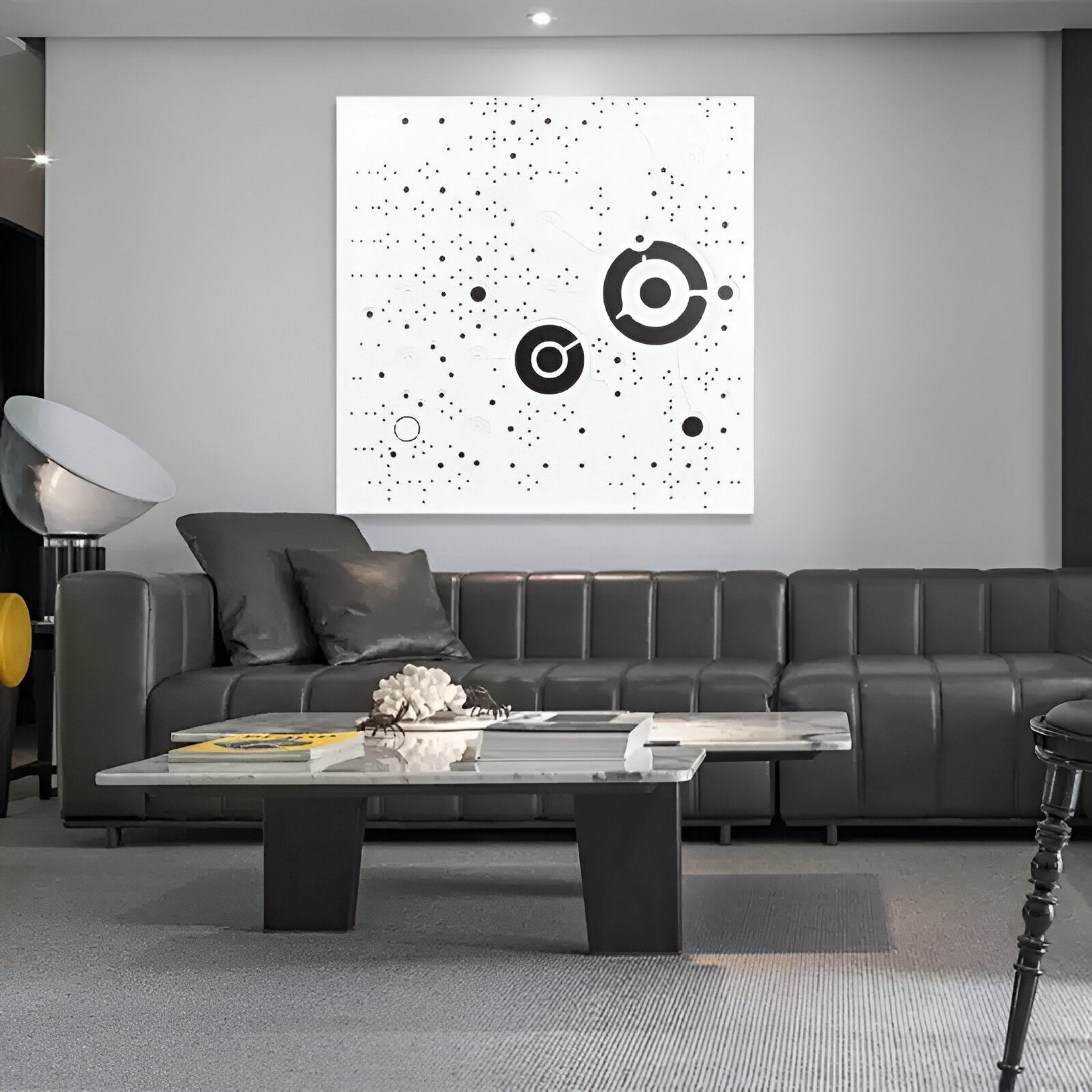 Orbryne Black & White Constellation Abstract 3D Wall Art