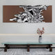 Metarix Silver & Brown Backdrop Leather 3D Wall Art