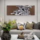 Metarix Silver & Brown Backdrop Leather 3D Wall Art