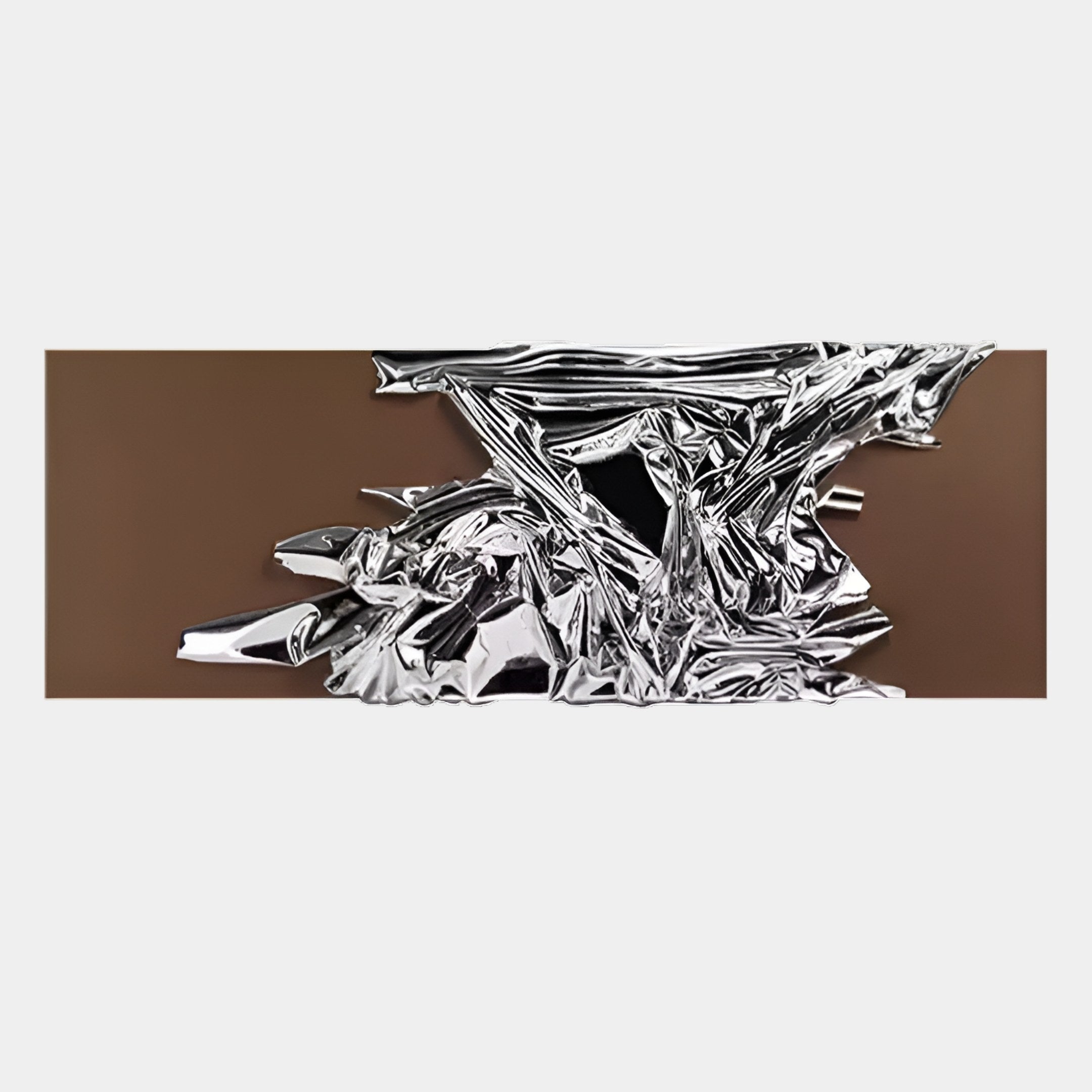 Metarix Silver & Brown Backdrop Leather 3D Wall Art