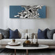 Metarix Silver & Blue Backdrop Leather 3D Wall Art