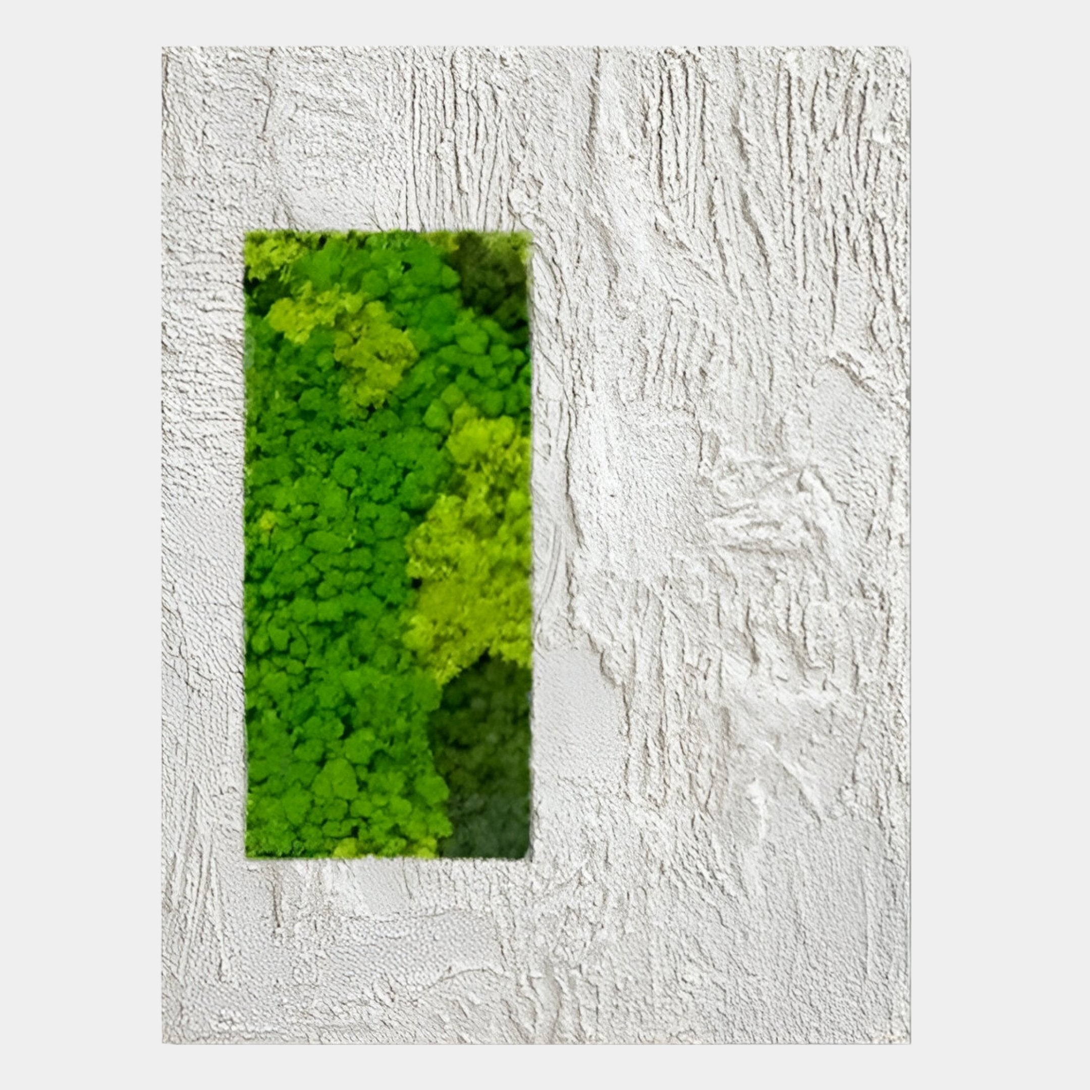 Verdure II White Ripple & Green Moss 3D Wall Art
