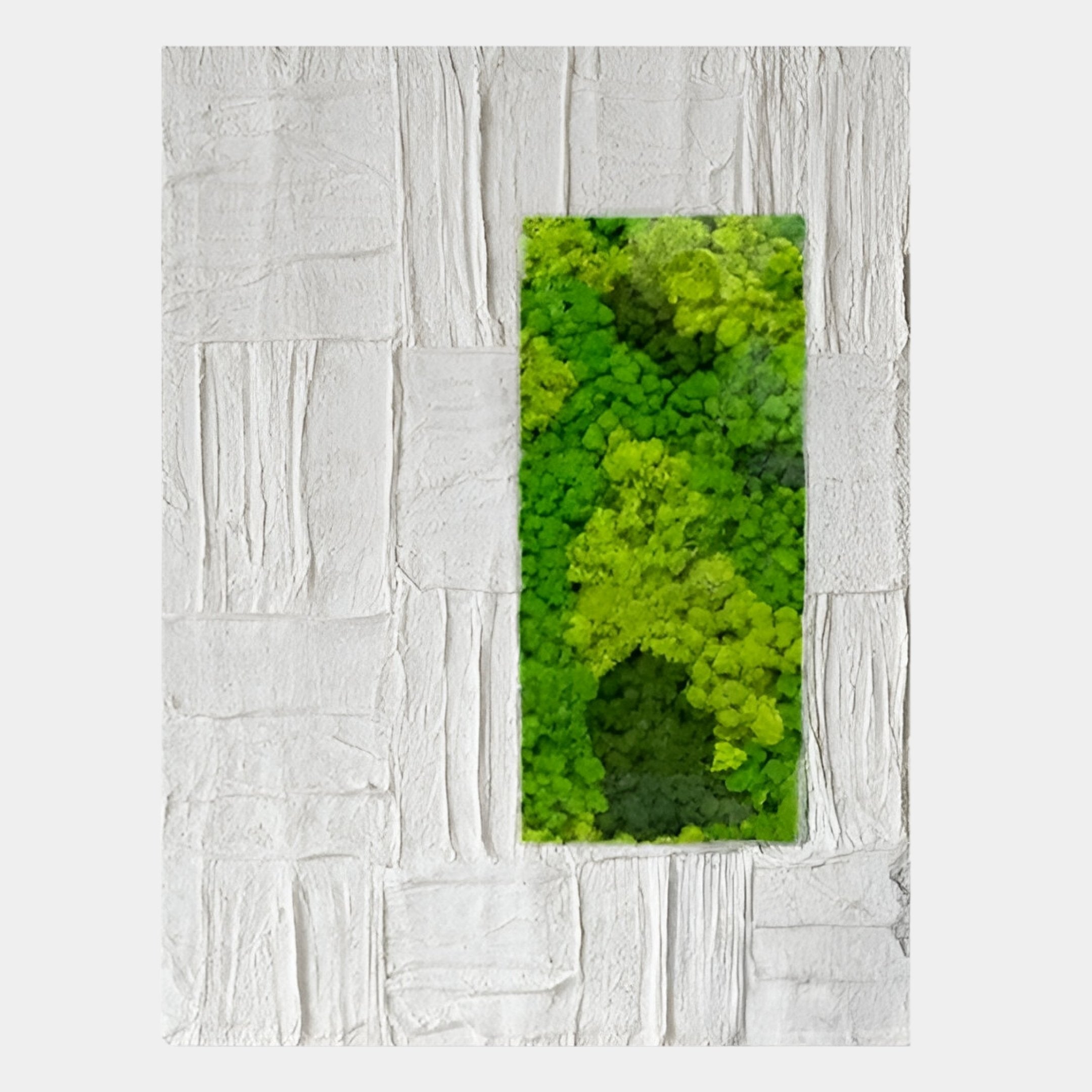 Verdure IV White Ripple & Green Moss 3D Wall Art