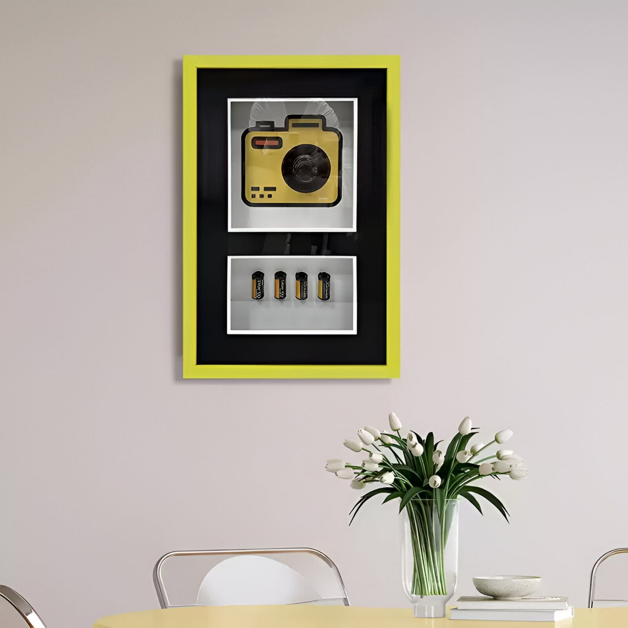 Fotura Camera & Film Roll Framed 3D Wall Art