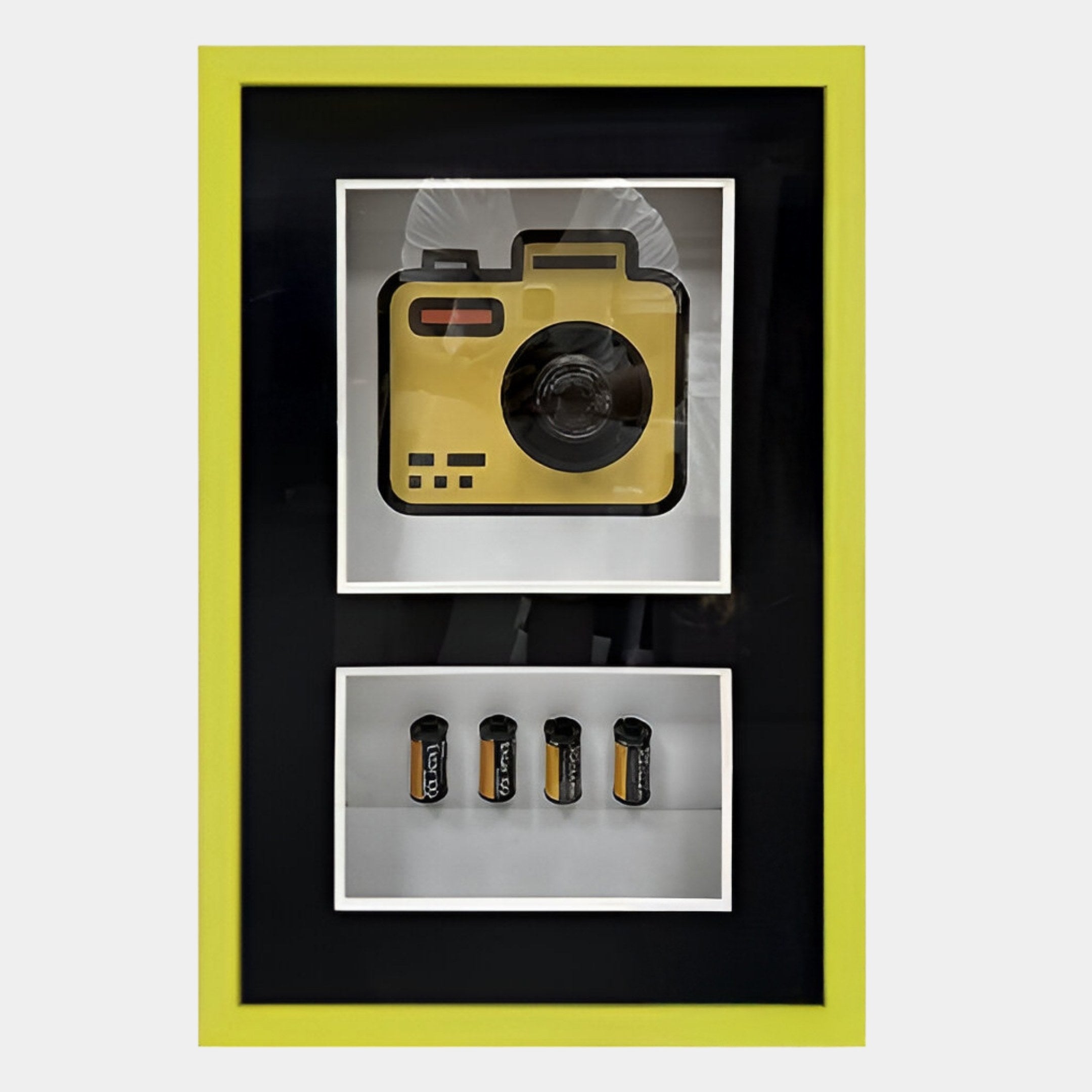 Fotura Camera & Film Roll Framed 3D Wall Art