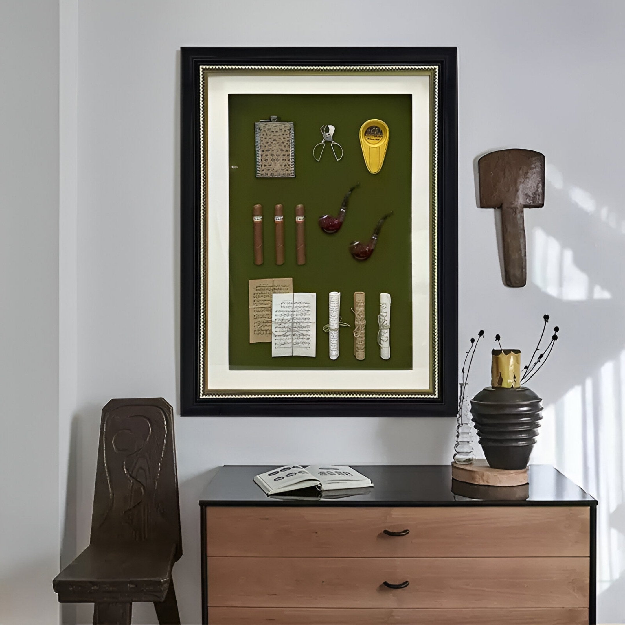 Valdoro Vintage Cigar & Pipe Framed 3D Wall Art