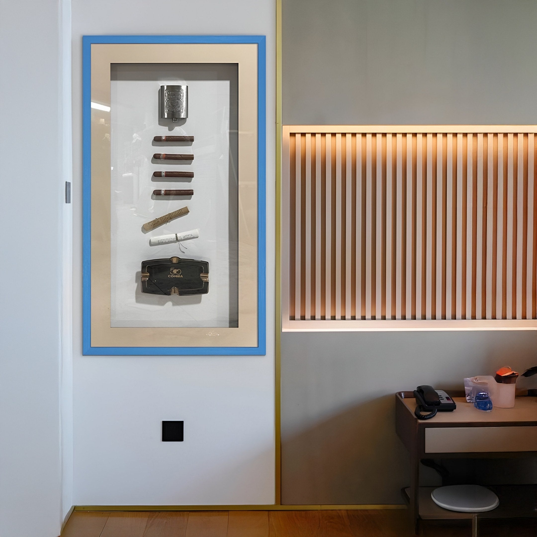 Vitara Ashtray & Rolled Cigars Framed 3D Wall Art