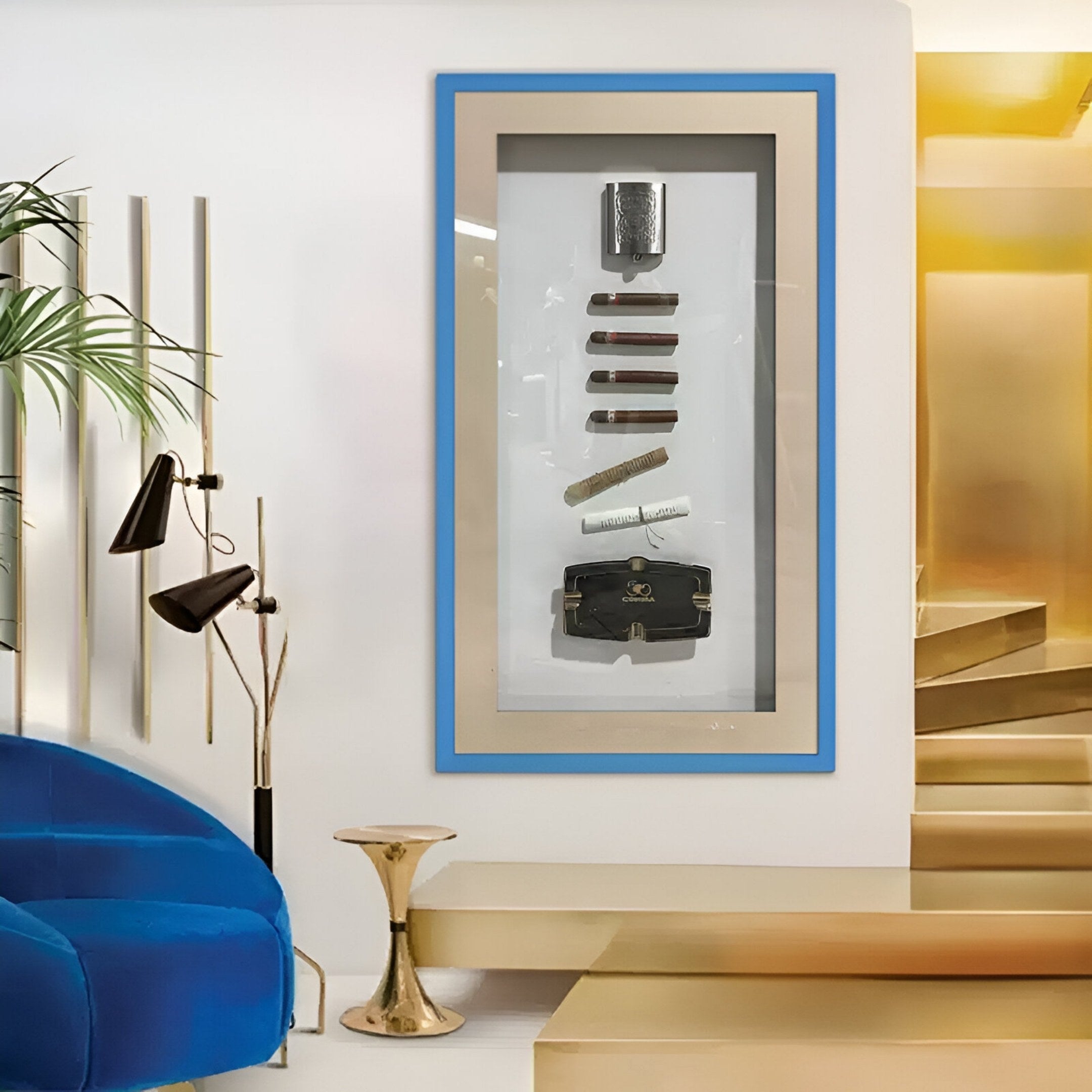 Vitara Ashtray & Rolled Cigars Framed 3D Wall Art