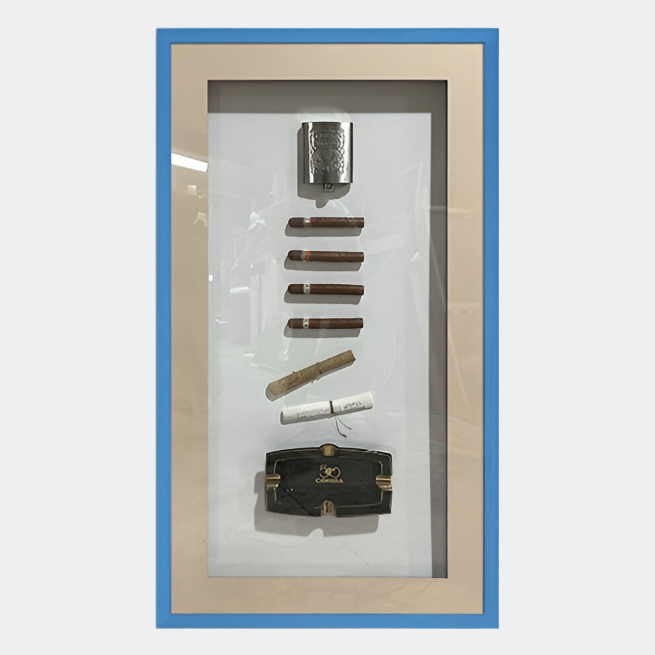 Vitara Ashtray & Rolled Cigars Framed 3D Wall Art