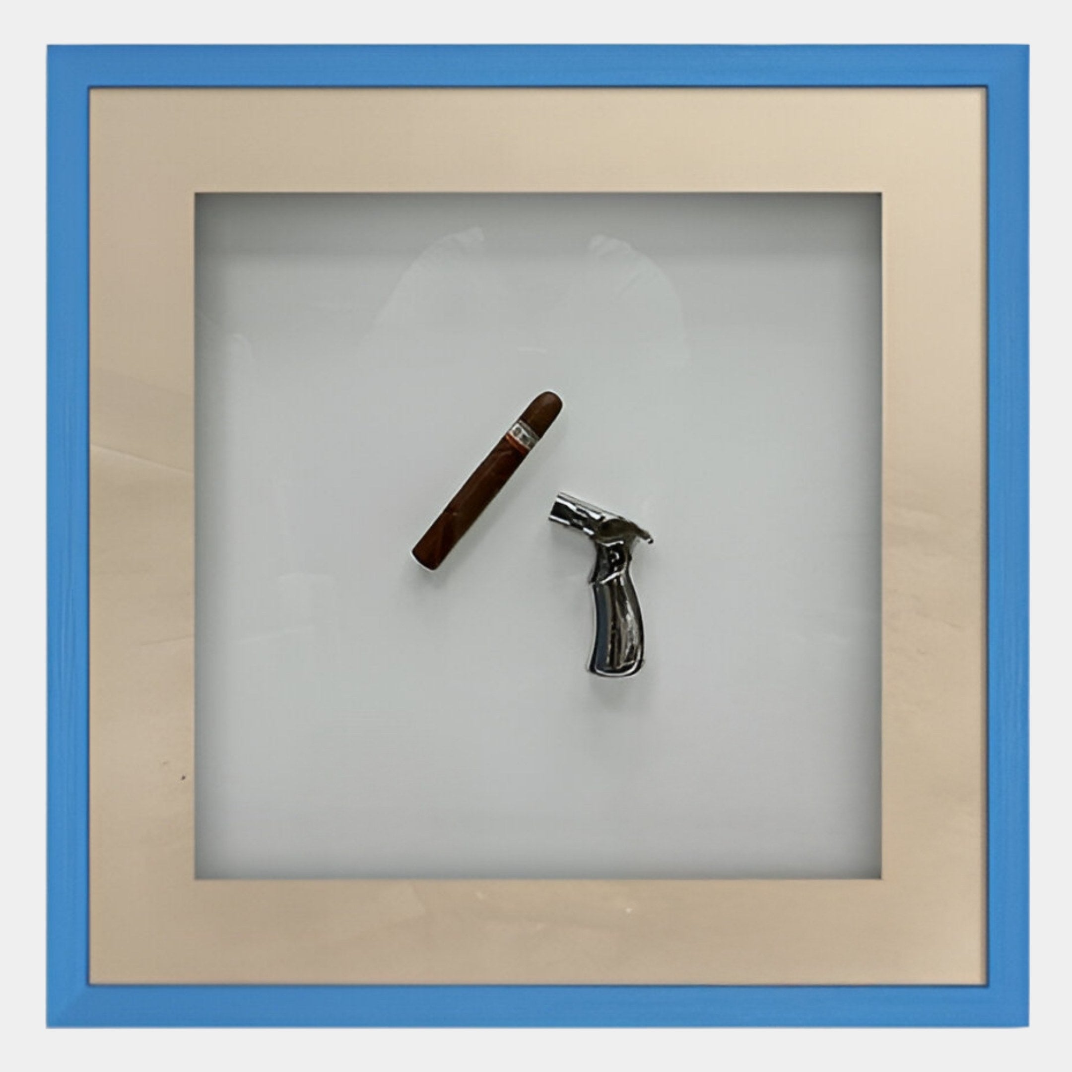 Vitara Cigar & Torch Flame Framed 3D Wall Art