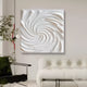 Aurevia White Swirl Textured 3D Relief Wall Art