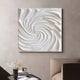 Aurevia White Swirl Textured 3D Relief Wall Art