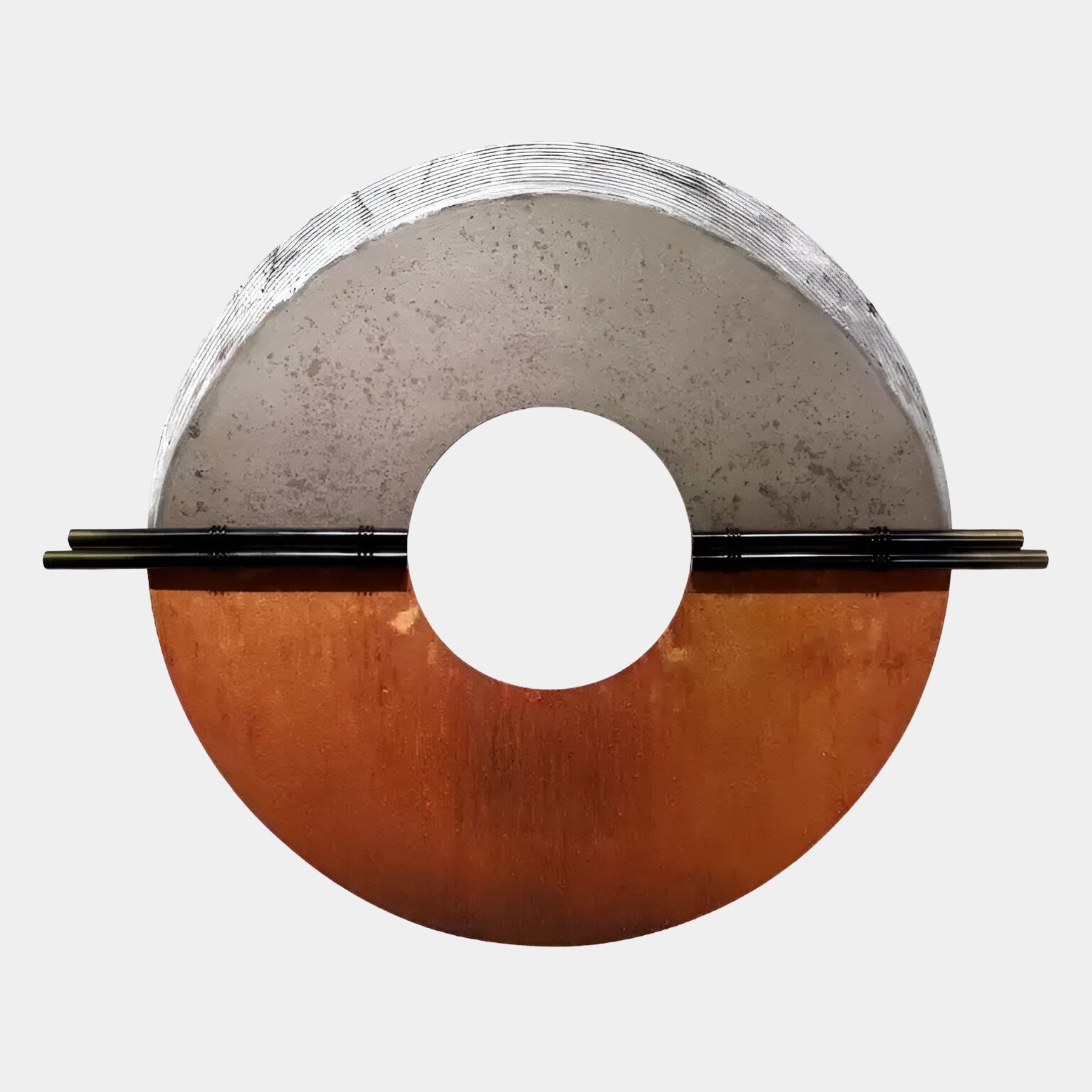 Zenithra Silver & Copper Dual-Tone Circular 3D Wall Art