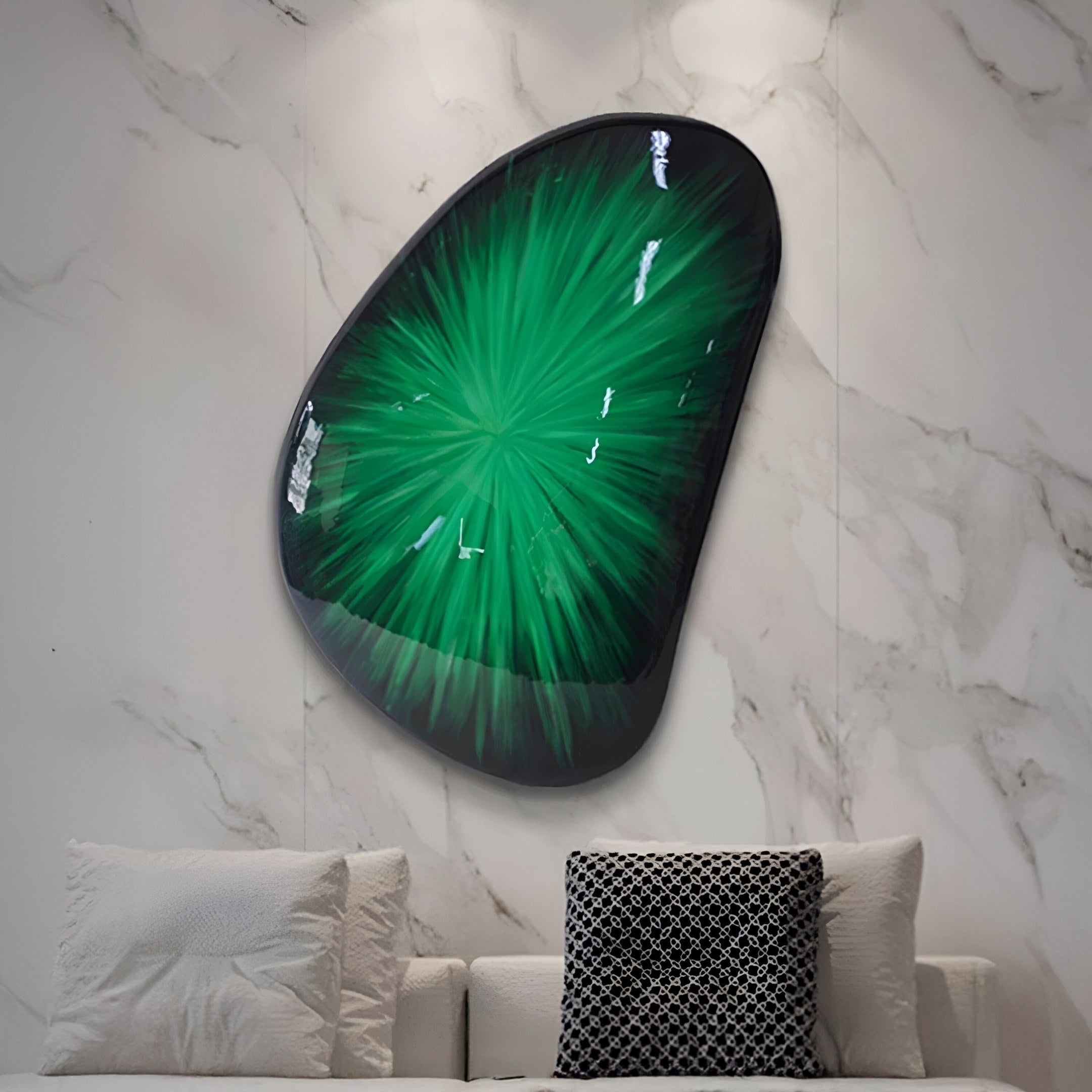 Veyora Emerald Burst 3D Relief Wall Art