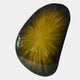 The Veyora Golden Aura 3D Relief Wall Art by Giant Sculptures features a vibrant yellow, starburst-like design with a dark outer edge, reminiscent of polished gemstone art, set against a plain white background.