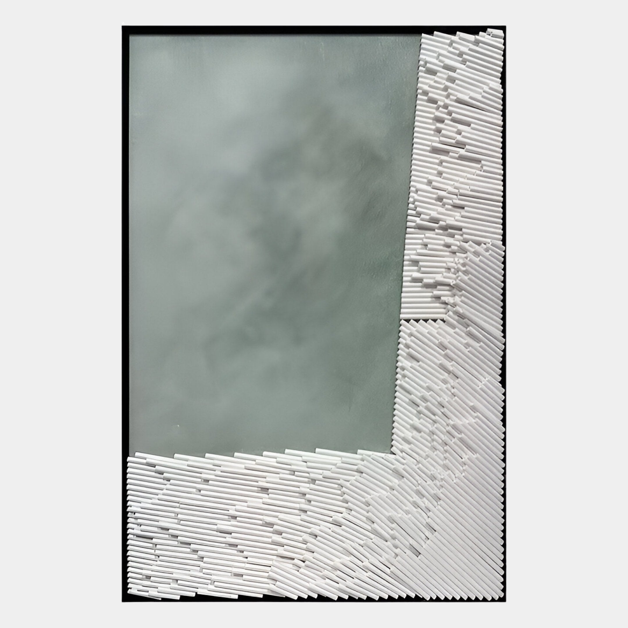 Cartura Grey & White Angled Fold Paper 3D Wall Art