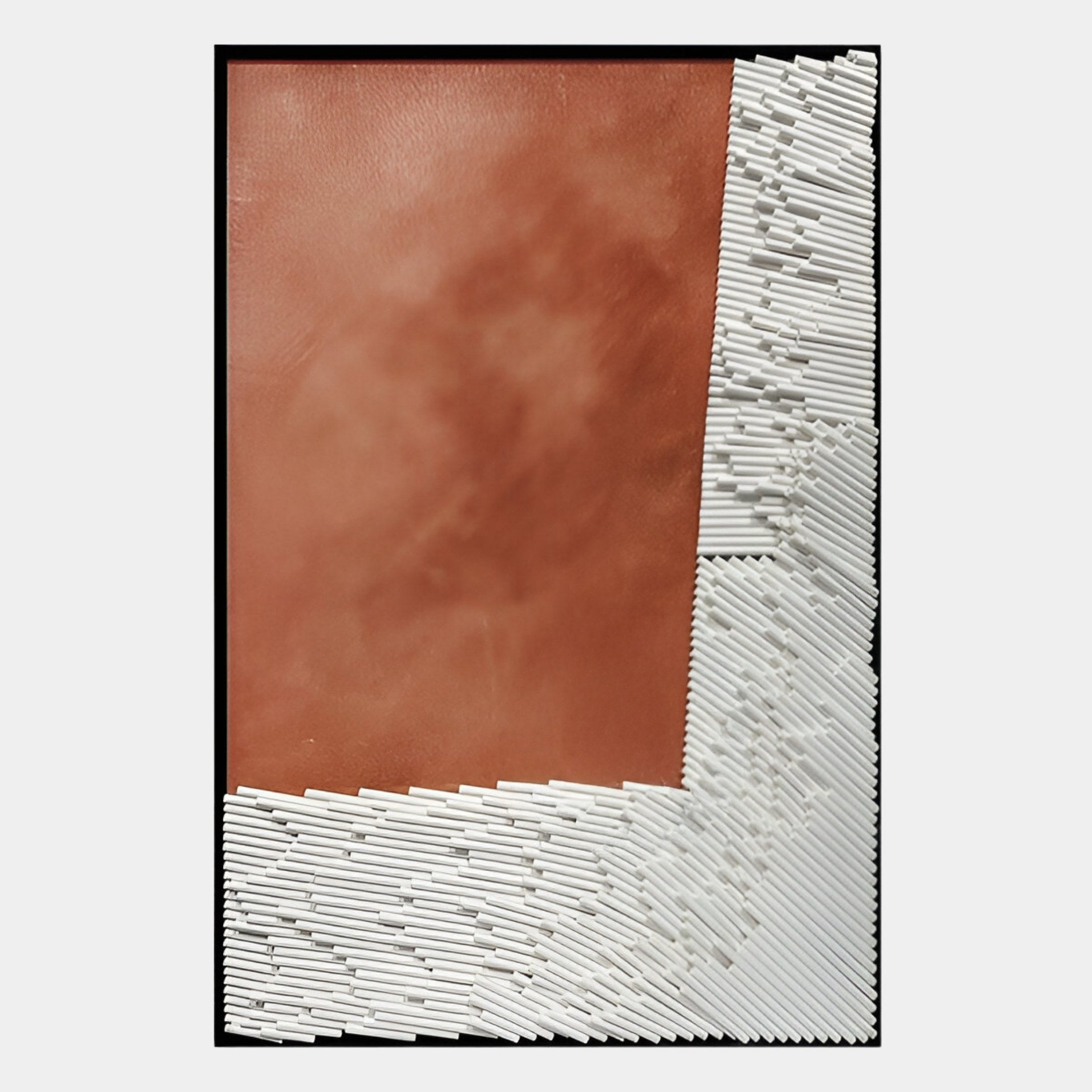 Cartura Copper & White Angled Fold Paper 3D Wall Art