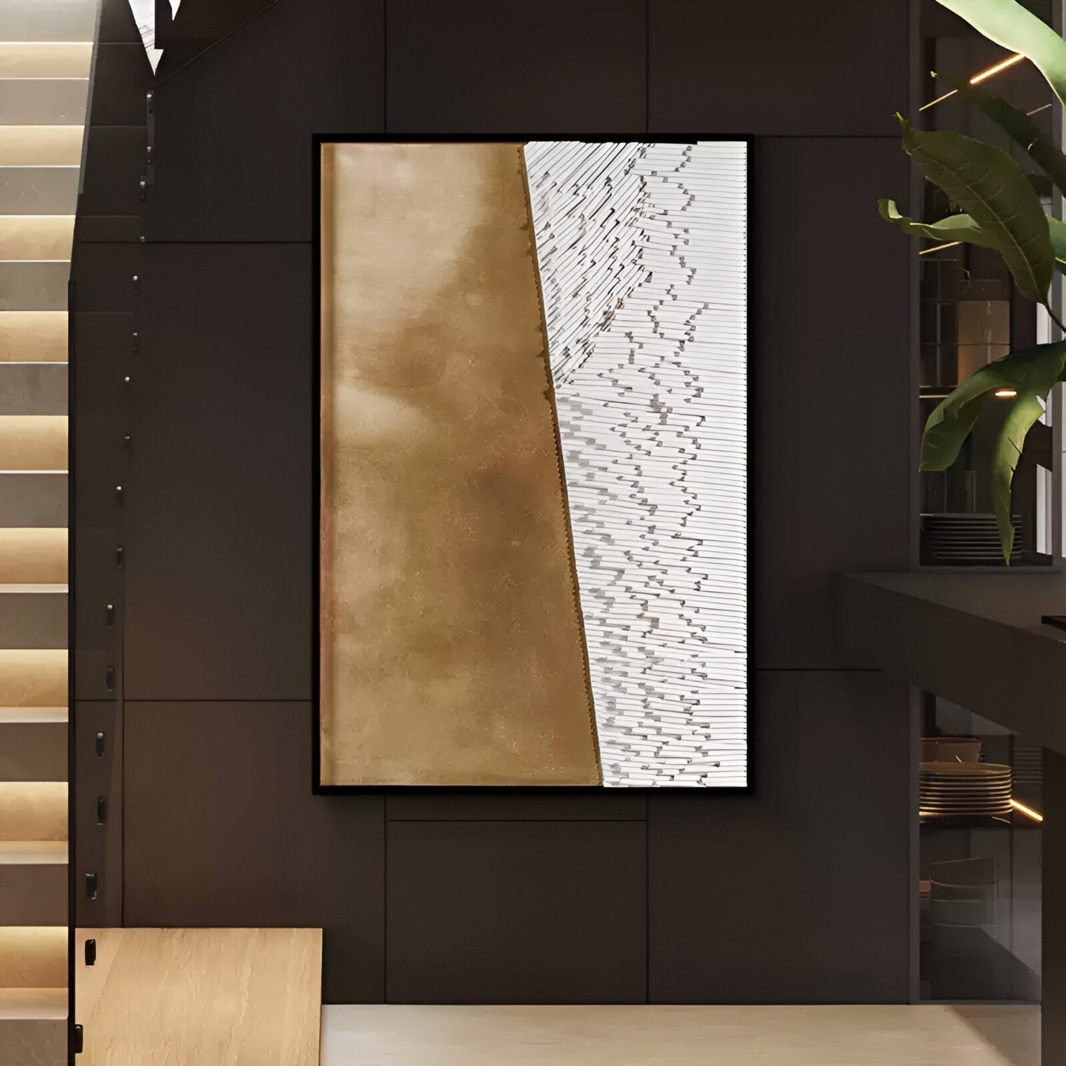 Cartura Bronze & White Fold Paper 3D Wall Art