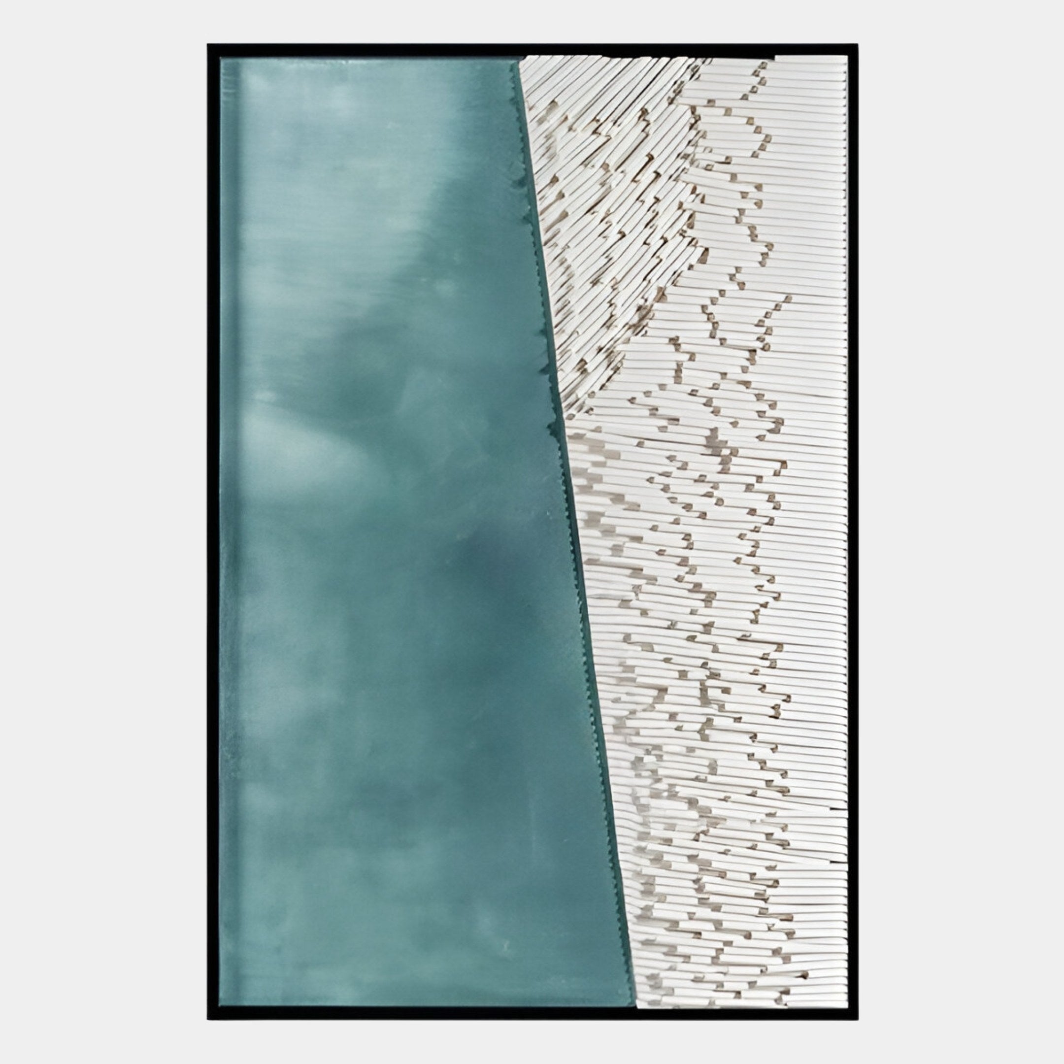 Cartura Teal & White Fold Paper 3D Wall Art
