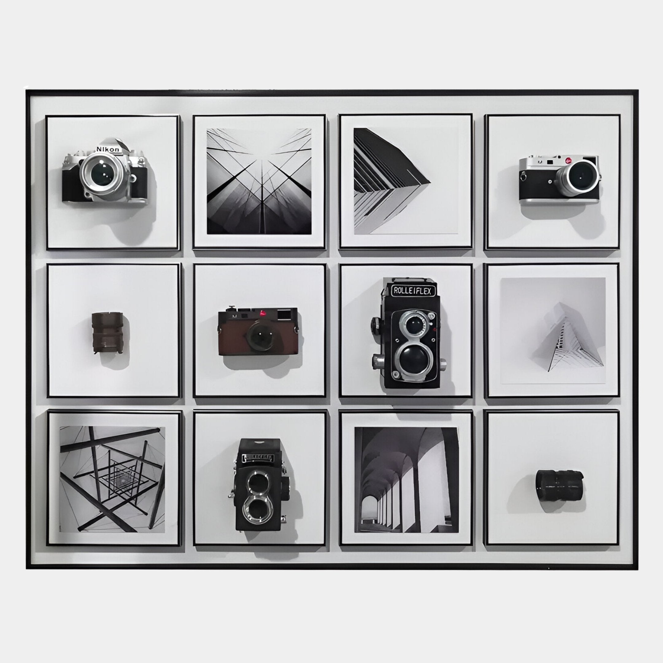 Optivis Classic Lens & Geometry Grid 3D Wall Art