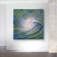 Stravura Green & Blue Spiral Motion 3D Wall Art
