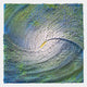 Stravura Green & Blue Spiral Motion 3D Wall Art