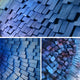 Stravura Deep Blue Cubic Flow 3D Wall Art