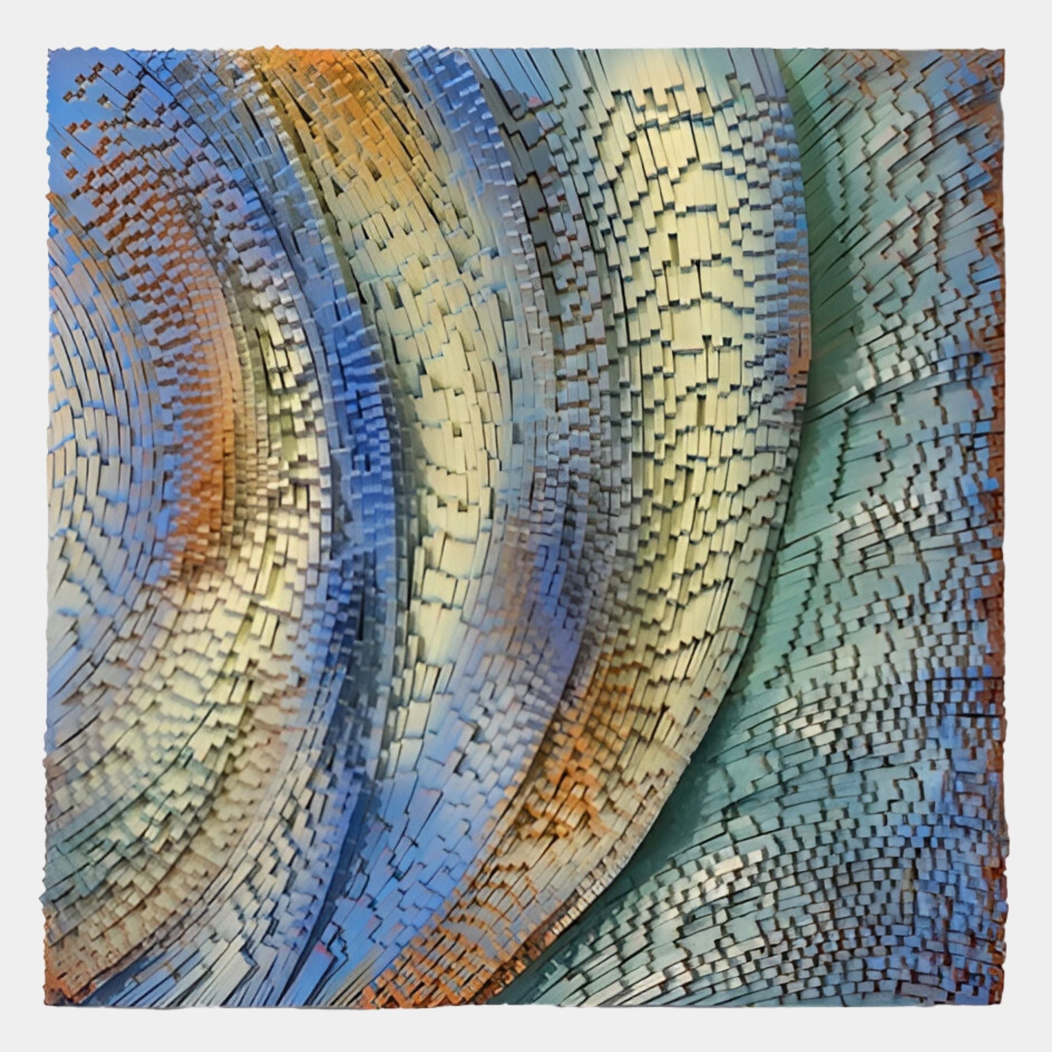 Stravura Multicolour Ripple Stream 3D Wall Art