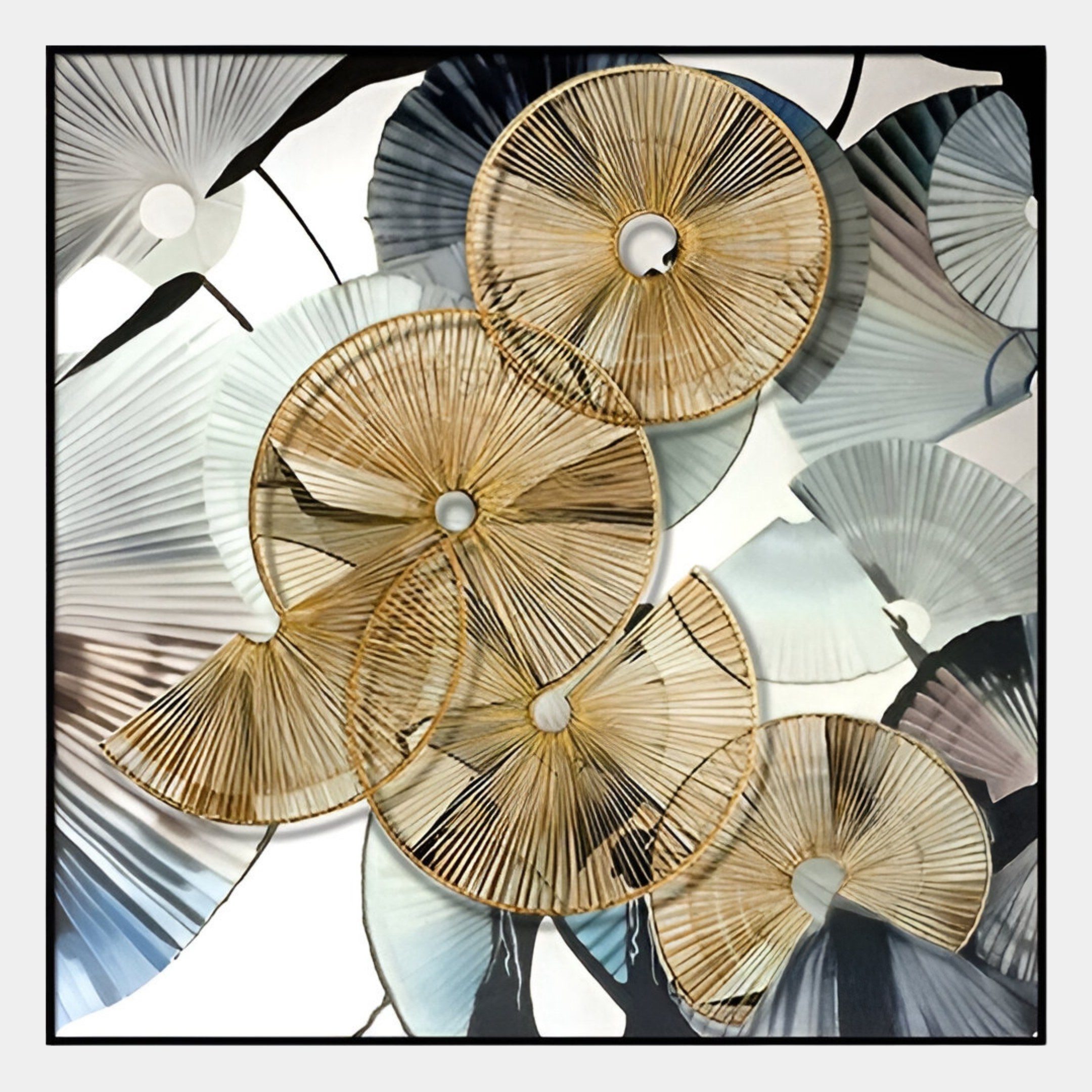 Fanora II Golden Woven Cluster Rope 3D Wall Art