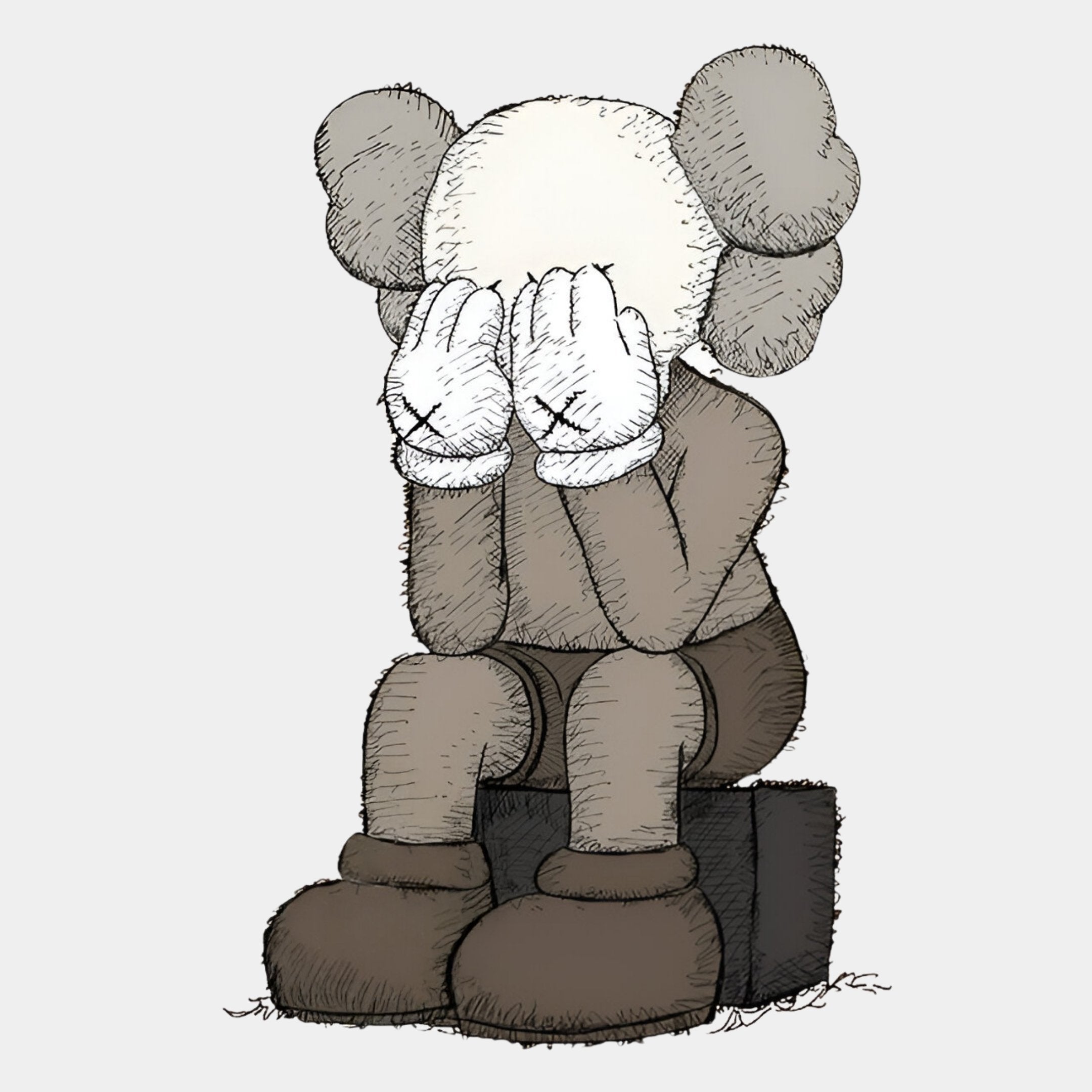 Mournis Melancholy Seated Iconify 3D LED Wall Art